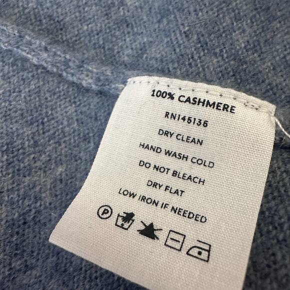 Soft By Naadam Long Cardigan Waterfall Vest Women’s XL Blue 100% Cashmere Open - Picture 6 of 8